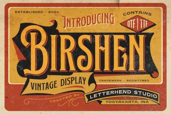 Birshen: A Vintage Serif for Timeless Branding