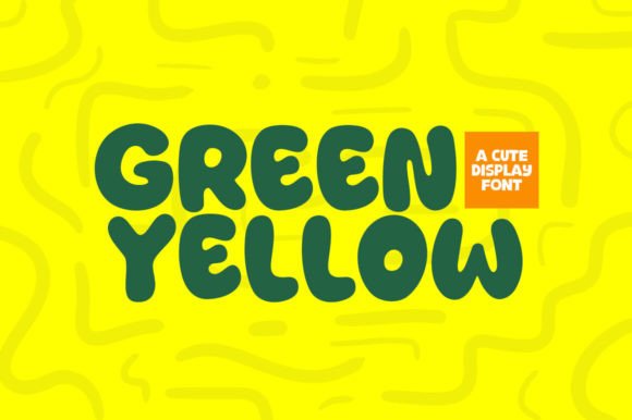 Green Yellow Display Font for Editorial Design