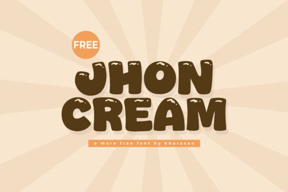 Jhon Cream: A Modern Display Font for Craft Products and Branding