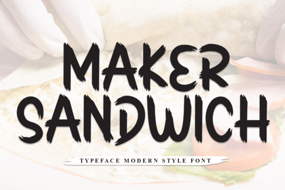 Maker Sandwich: A Quirky Display Font for Handmade Product Labels and Packaging
