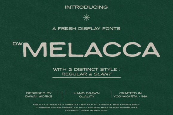 Malacca Display Font for Web Designers and Digital Brands