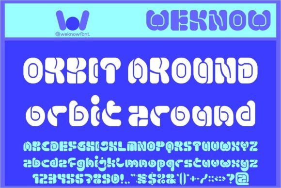 Orbit Around Font: Bold and Bright