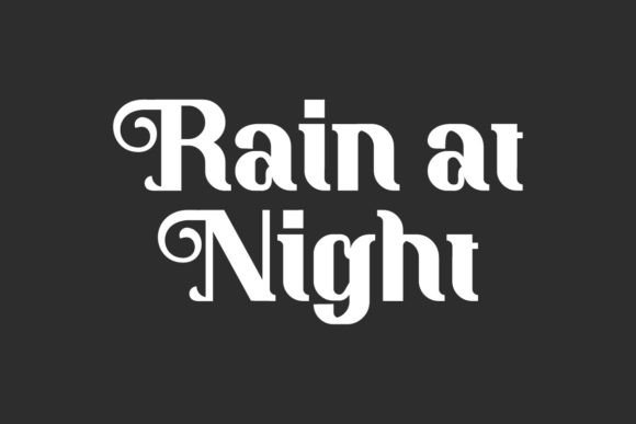Rain at Night Font Review