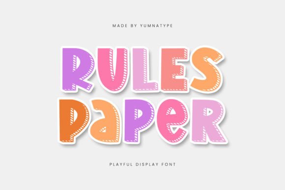 Rules Paper Font Review: A Bold Display Typeface for Playful Branding