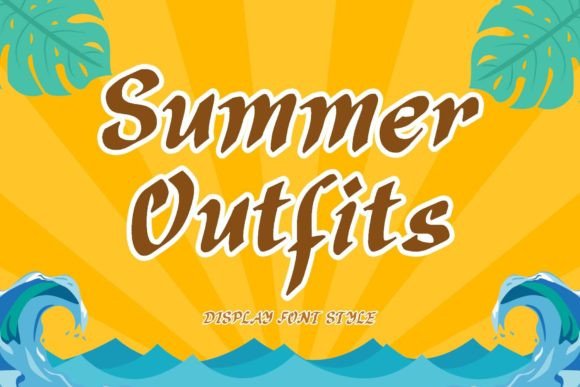 Summer Outfits Display Font for Digital Branding