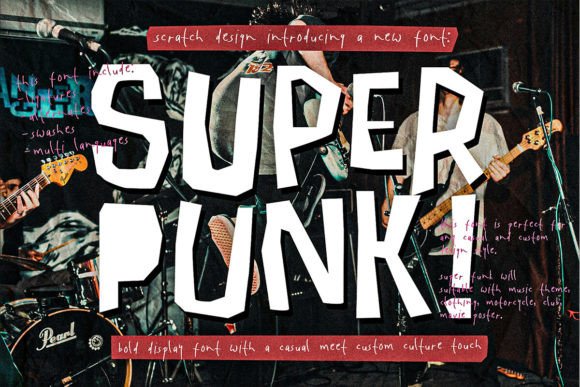 Super Punk Display Font for Bold Blog Headers and Editorial Design