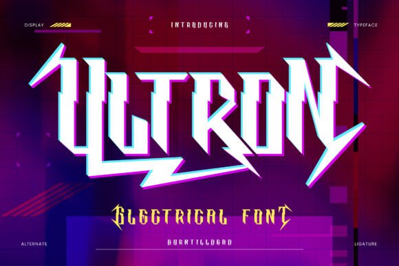 Ultron Font: Lightning Energy for Campaign Visuals